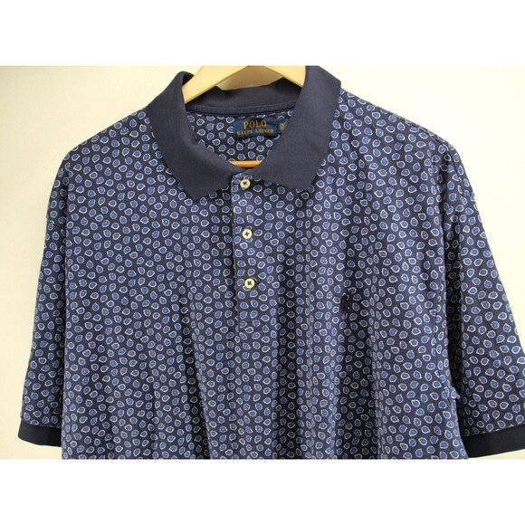Polo Ralph Lauren Polo All Over Shirt Blue Men Size 2XB - Picture 2 of 8